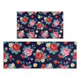 thumbnail image 1 of Pioneer Flower Floral Print Pattern Kitchen Rugs Sets Of 2, Anti Fatigue Non Slip Washable Floor Mats for Kitchen Sink Laundry, 17X30 Inch + 17X47 Inch, 1 of 6