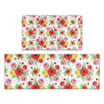 thumbnail image 1 of Pioneer Flower Floral Print Pattern Kitchen Rugs Sets Of 2, Anti Fatigue Non Slip Washable Floor Mats for Kitchen Sink Laundry, 17X30 Inch + 17X47 Inch, 1 of 6