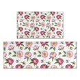 thumbnail image 1 of Pioneer Flower Floral Print Pattern Kitchen Rugs Sets Of 2, Anti Fatigue Non Slip Washable Floor Mats for Kitchen Sink Laundry, 17X30 Inch + 17X47 Inch, 1 of 6