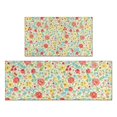 thumbnail image 1 of Pioneer Flower Floral Print Pattern Kitchen Rugs Sets Of 2, Anti Fatigue Non Slip Washable Floor Mats for Kitchen Sink Laundry, 17X30 Inch + 17X47 Inch, 1 of 6