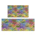 thumbnail image 1 of Pioneer Flower Floral Print Pattern Kitchen Rugs Sets Of 2, Anti Fatigue Non Slip Washable Floor Mats for Kitchen Sink Laundry, 17X30 Inch + 17X47 Inch, 1 of 6