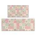 thumbnail image 1 of Pioneer Flower Floral Print Pattern Kitchen Rugs Sets Of 2, Anti Fatigue Non Slip Washable Floor Mats for Kitchen Sink Laundry, 17X30 Inch + 17X47 Inch, 1 of 6