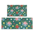 thumbnail image 1 of Pioneer Flower Floral Print Pattern Kitchen Rugs Sets Of 2, Anti Fatigue Non Slip Washable Floor Mats for Kitchen Sink Laundry, 17X30 Inch + 17X47 Inch, 1 of 6