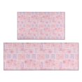 thumbnail image 1 of Pioneer Flower Floral Print Pattern Kitchen Rugs Sets Of 2, Anti Fatigue Non Slip Washable Floor Mats for Kitchen Sink Laundry, 17X30 Inch + 17X47 Inch, 1 of 6
