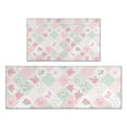 thumbnail image 1 of Pioneer Flower Floral Print Pattern Kitchen Rugs Sets Of 2, Anti Fatigue Non Slip Washable Floor Mats for Kitchen Sink Laundry, 17X30 Inch + 17X47 Inch, 1 of 6