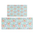 thumbnail image 1 of Pioneer Flower Floral Print Pattern Kitchen Rugs Sets Of 2, Anti Fatigue Non Slip Washable Floor Mats for Kitchen Sink Laundry, 17X30 Inch + 17X47 Inch, 1 of 6