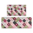 thumbnail image 1 of Pioneer Flower Floral Print Pattern Kitchen Rugs Sets Of 2, Anti Fatigue Non Slip Washable Floor Mats for Kitchen Sink Laundry, 17X30 Inch + 17X47 Inch, 1 of 6