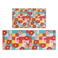 thumbnail image 1 of Pioneer Flower Floral Print Pattern Kitchen Rugs Sets Of 2, Anti Fatigue Non Slip Washable Floor Mats for Kitchen Sink Laundry, 17X30 Inch + 17X47 Inch, 1 of 6