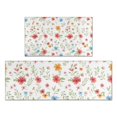 thumbnail image 1 of Pioneer Flower Floral Print Pattern Kitchen Rugs Sets Of 2, Anti Fatigue Non Slip Washable Floor Mats for Kitchen Sink Laundry, 17X30 Inch + 17X47 Inch, 1 of 6