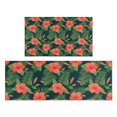thumbnail image 1 of Pioneer Flower Floral Print Pattern Kitchen Rugs Sets Of 2, Anti Fatigue Non Slip Washable Floor Mats for Kitchen Sink Laundry, 17X30 Inch + 17X47 Inch, 1 of 6