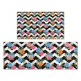 thumbnail image 1 of Pioneer Flower Floral Print Pattern Kitchen Rugs Sets Of 2, Anti Fatigue Non Slip Washable Floor Mats for Kitchen Sink Laundry, 17X30 Inch + 17X47 Inch, 1 of 6