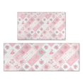 thumbnail image 1 of Pioneer Flower Floral Print Pattern Kitchen Rugs Sets Of 2, Anti Fatigue Non Slip Washable Floor Mats for Kitchen Sink Laundry, 17X30 Inch + 17X47 Inch, 1 of 6