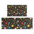 thumbnail image 1 of Pioneer Flower Floral Print Pattern Kitchen Rugs Sets Of 2, Anti Fatigue Non Slip Washable Floor Mats for Kitchen Sink Laundry, 17X30 Inch + 17X47 Inch, 1 of 6