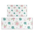 thumbnail image 1 of Pioneer Flower Floral Print Pattern Kitchen Rugs Sets Of 2, Anti Fatigue Non Slip Washable Floor Mats for Kitchen Sink Laundry, 17X30 Inch + 17X47 Inch, 1 of 6