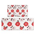 thumbnail image 1 of Pioneer Flower Floral Print Pattern Kitchen Rugs Sets Of 2, Anti Fatigue Non Slip Washable Floor Mats for Kitchen Sink Laundry, 17X30 Inch + 17X47 Inch, 1 of 6