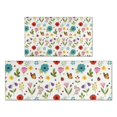 thumbnail image 1 of Pioneer Flower Floral Print Pattern Kitchen Rugs Sets Of 2, Anti Fatigue Non Slip Washable Floor Mats for Kitchen Sink Laundry, 17X30 Inch + 17X47 Inch, 1 of 6
