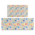 thumbnail image 1 of Pioneer Flower Floral Print Pattern Kitchen Rugs Sets Of 2, Anti Fatigue Non Slip Washable Floor Mats for Kitchen Sink Laundry, 17X30 Inch + 17X47 Inch, 1 of 6