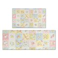 thumbnail image 1 of Pioneer Flower Floral Print Pattern Kitchen Rugs Sets Of 2, Anti Fatigue Non Slip Washable Floor Mats for Kitchen Sink Laundry, 17X30 Inch + 17X47 Inch, 1 of 6