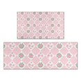 thumbnail image 1 of Pioneer Flower Floral Print Pattern Kitchen Rugs Sets Of 2, Anti Fatigue Non Slip Washable Floor Mats for Kitchen Sink Laundry, 17X30 Inch + 17X47 Inch, 1 of 6