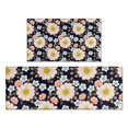 thumbnail image 1 of Pioneer Flower Floral Print Pattern Kitchen Rugs Sets Of 2, Anti Fatigue Non Slip Washable Floor Mats for Kitchen Sink Laundry, 17X30 Inch + 17X47 Inch, 1 of 6