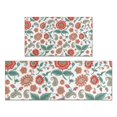 thumbnail image 1 of Pioneer Flower Floral Print Pattern Kitchen Rugs Sets Of 2, Anti Fatigue Non Slip Washable Floor Mats for Kitchen Sink Laundry, 17X30 Inch + 17X47 Inch, 1 of 6