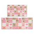 thumbnail image 1 of Pioneer Flower Floral Print Pattern Kitchen Rugs Sets Of 2, Anti Fatigue Non Slip Washable Floor Mats for Kitchen Sink Laundry, 17X30 Inch + 17X47 Inch, 1 of 6