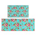 thumbnail image 1 of Pioneer Flower Floral Print Pattern Kitchen Rugs Sets Of 2, Anti Fatigue Non Slip Washable Floor Mats for Kitchen Sink Laundry, 17X30 Inch + 17X47 Inch, 1 of 6