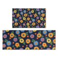thumbnail image 1 of Pioneer Flower Floral Print Pattern Kitchen Rugs Sets Of 2, Anti Fatigue Non Slip Washable Floor Mats for Kitchen Sink Laundry, 17X30 Inch + 17X47 Inch, 1 of 6