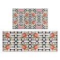 thumbnail image 1 of Pioneer Flower Floral Print Pattern Kitchen Rugs Sets Of 2, Anti Fatigue Non Slip Washable Floor Mats for Kitchen Sink Laundry, 17X30 Inch + 17X47 Inch, 1 of 6