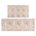 thumbnail image 1 of Pioneer Flower Floral Print Pattern Kitchen Rugs Sets Of 2, Anti Fatigue Non Slip Washable Floor Mats for Kitchen Sink Laundry, 17X30 Inch + 17X47 Inch, 1 of 6