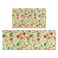 thumbnail image 1 of Pioneer Flower Floral Print Pattern Kitchen Rugs Sets Of 2, Anti Fatigue Non Slip Washable Floor Mats for Kitchen Sink Laundry, 17X30 Inch + 17X47 Inch, 1 of 6