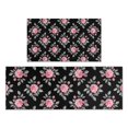 thumbnail image 1 of Pioneer Flower Floral Print Pattern Kitchen Rugs Sets Of 2, Anti Fatigue Non Slip Washable Floor Mats for Kitchen Sink Laundry, 17X30 Inch + 17X47 Inch, 1 of 6