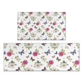 thumbnail image 1 of Pioneer Flower Floral Print Pattern Kitchen Rugs Sets Of 2, Anti Fatigue Non Slip Washable Floor Mats for Kitchen Sink Laundry, 17X30 Inch + 17X47 Inch, 1 of 6