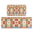 thumbnail image 1 of Pioneer Flower Floral Print Pattern Kitchen Rugs Sets Of 2, Anti Fatigue Non Slip Washable Floor Mats for Kitchen Sink Laundry, 17X30 Inch + 17X47 Inch, 1 of 6
