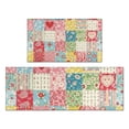 thumbnail image 1 of Pioneer Flower Floral Print Pattern Kitchen Rugs Sets Of 2, Anti Fatigue Non Slip Washable Floor Mats for Kitchen Sink Laundry, 17X30 Inch + 17X47 Inch, 1 of 6