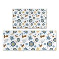 thumbnail image 1 of Pioneer Flower Floral Print Pattern Kitchen Rugs Sets Of 2, Anti Fatigue Non Slip Washable Floor Mats for Kitchen Sink Laundry, 17X30 Inch + 17X47 Inch, 1 of 6