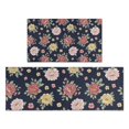 thumbnail image 1 of Pioneer Flower Floral Print Pattern Kitchen Rugs Sets Of 2, Anti Fatigue Non Slip Washable Floor Mats for Kitchen Sink Laundry, 17X30 Inch + 17X47 Inch, 1 of 6