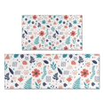 thumbnail image 1 of Pioneer Flower Floral Print Pattern Kitchen Rugs Sets Of 2, Anti Fatigue Non Slip Washable Floor Mats for Kitchen Sink Laundry, 17X30 Inch + 17X47 Inch, 1 of 6