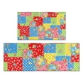 thumbnail image 1 of Pioneer Flower Floral Print Pattern Kitchen Rugs Sets Of 2, Anti Fatigue Non Slip Washable Floor Mats for Kitchen Sink Laundry, 17X30 Inch + 17X47 Inch, 1 of 6
