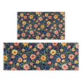 thumbnail image 1 of Pioneer Flower Floral Print Pattern Kitchen Rugs Sets Of 2, Anti Fatigue Non Slip Washable Floor Mats for Kitchen Sink Laundry, 17X30 Inch + 17X47 Inch, 1 of 6