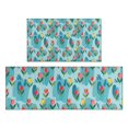 thumbnail image 1 of Pioneer Flower Floral Print Pattern Kitchen Rugs Sets Of 2, Anti Fatigue Non Slip Washable Floor Mats for Kitchen Sink Laundry, 17X30 Inch + 17X47 Inch, 1 of 6
