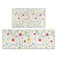 thumbnail image 1 of Pioneer Flower Floral Print Pattern Kitchen Rugs Sets Of 2, Anti Fatigue Non Slip Washable Floor Mats for Kitchen Sink Laundry, 17X30 Inch + 17X47 Inch, 1 of 6