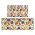 thumbnail image 1 of Pioneer Flower Floral Print Pattern Kitchen Rugs Sets Of 2, Anti Fatigue Non Slip Washable Floor Mats for Kitchen Sink Laundry, 17X30 Inch + 17X47 Inch, 1 of 6