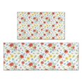 thumbnail image 1 of Pioneer Flower Floral Print Pattern Kitchen Rugs Sets Of 2, Anti Fatigue Non Slip Washable Floor Mats for Kitchen Sink Laundry, 17X30 Inch + 17X47 Inch, 1 of 6