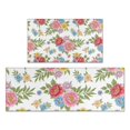 thumbnail image 1 of Pioneer Flower Floral Print Pattern Kitchen Rugs Sets Of 2, Anti Fatigue Non Slip Washable Floor Mats for Kitchen Sink Laundry, 17X30 Inch + 17X47 Inch, 1 of 6