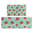 thumbnail image 1 of Pioneer Flower Floral Print Pattern Kitchen Rugs Sets Of 2, Anti Fatigue Non Slip Washable Floor Mats for Kitchen Sink Laundry, 17X30 Inch + 17X47 Inch, 1 of 6
