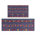 thumbnail image 1 of Pioneer Flower Floral Print Pattern Kitchen Rugs Sets Of 2, Anti Fatigue Non Slip Washable Floor Mats for Kitchen Sink Laundry, 17X30 Inch + 17X47 Inch, 1 of 6