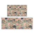 thumbnail image 1 of Pioneer Flower Floral Print Pattern Kitchen Rugs Sets Of 2, Anti Fatigue Non Slip Washable Floor Mats for Kitchen Sink Laundry, 17X30 Inch + 17X47 Inch, 1 of 6