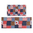 thumbnail image 1 of Pioneer Flower Floral Print Pattern Kitchen Rugs Sets Of 2, Anti Fatigue Non Slip Washable Floor Mats for Kitchen Sink Laundry, 17X30 Inch + 17X47 Inch, 1 of 6