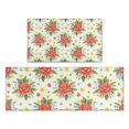 thumbnail image 1 of Pioneer Flower Floral Print Pattern Kitchen Rugs Sets Of 2, Anti Fatigue Non Slip Washable Floor Mats for Kitchen Sink Laundry, 17X30 Inch + 17X47 Inch, 1 of 6